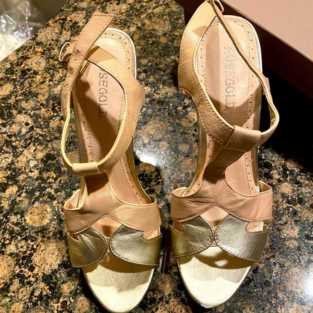 Gorgeous platform sandals worn once!